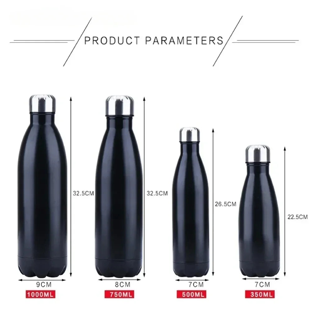 350/500/750/1000ml Double Wall Stainless Steel Water Bottle Thermos