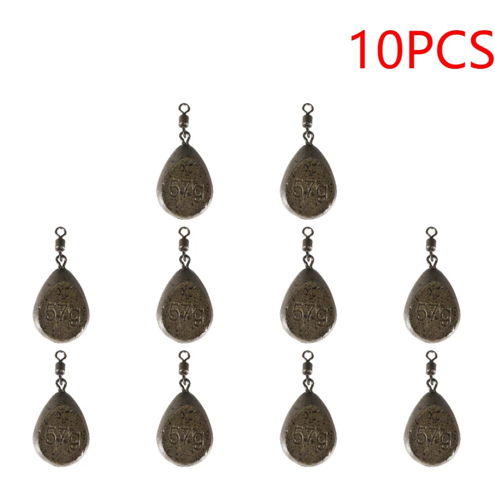 1-10PCS Carp Fishing Tackle Lead Weight 57g