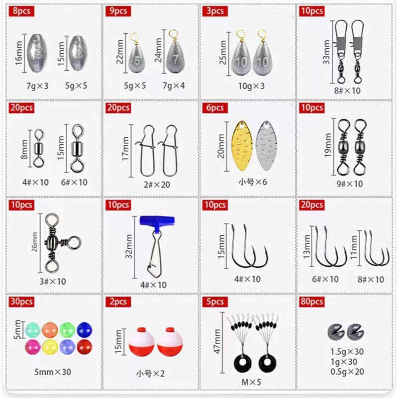 254PCS Fishing Accessories Kit