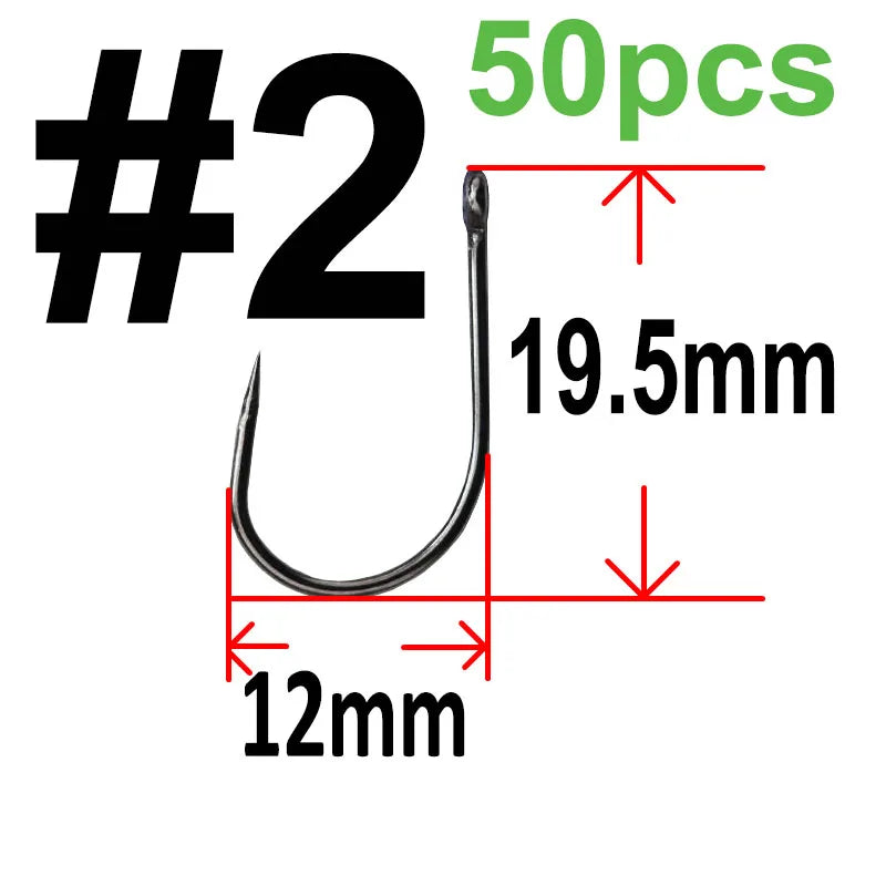 Non-barb barbless Circle Carp Fishing Hooks with Hole