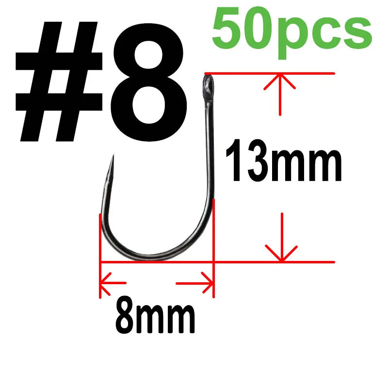 Non-barb barbless Circle Carp Fishing Hooks with Hole