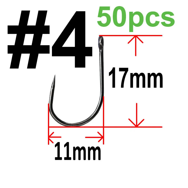 Non-barb barbless Circle Carp Fishing Hooks with Hole