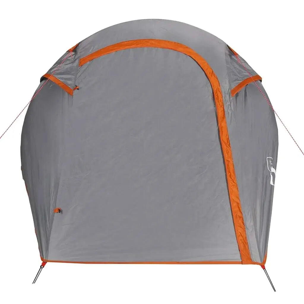 Waterproof Grey & Orange 2-Person Tunnel Camping Tent
