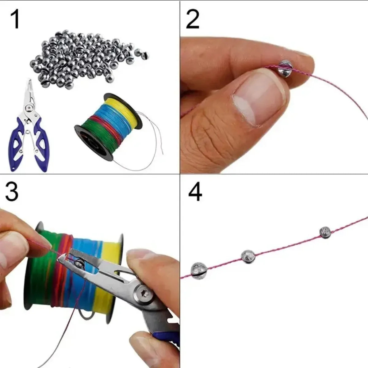 Weight Sinkers 205pcs/box 5 Sizes Split Shot Sinkers