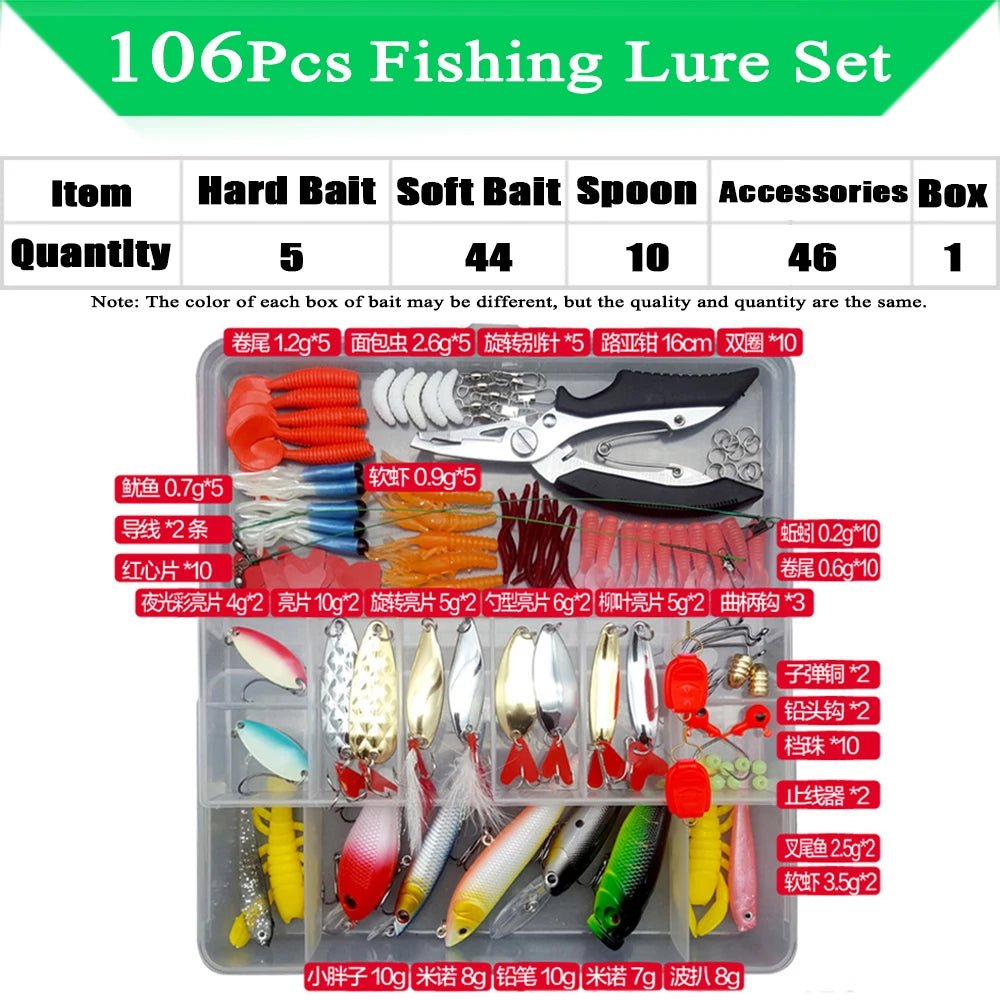 Fishing Lure Kit Soft and Hard