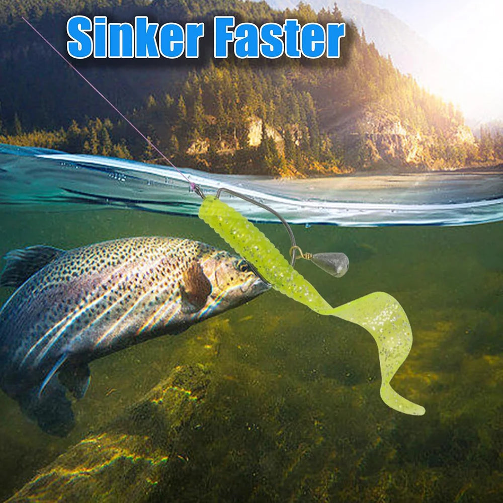 10Pcs Fishing Weights Sinkers Drop Shot Weights with Brass Swivels