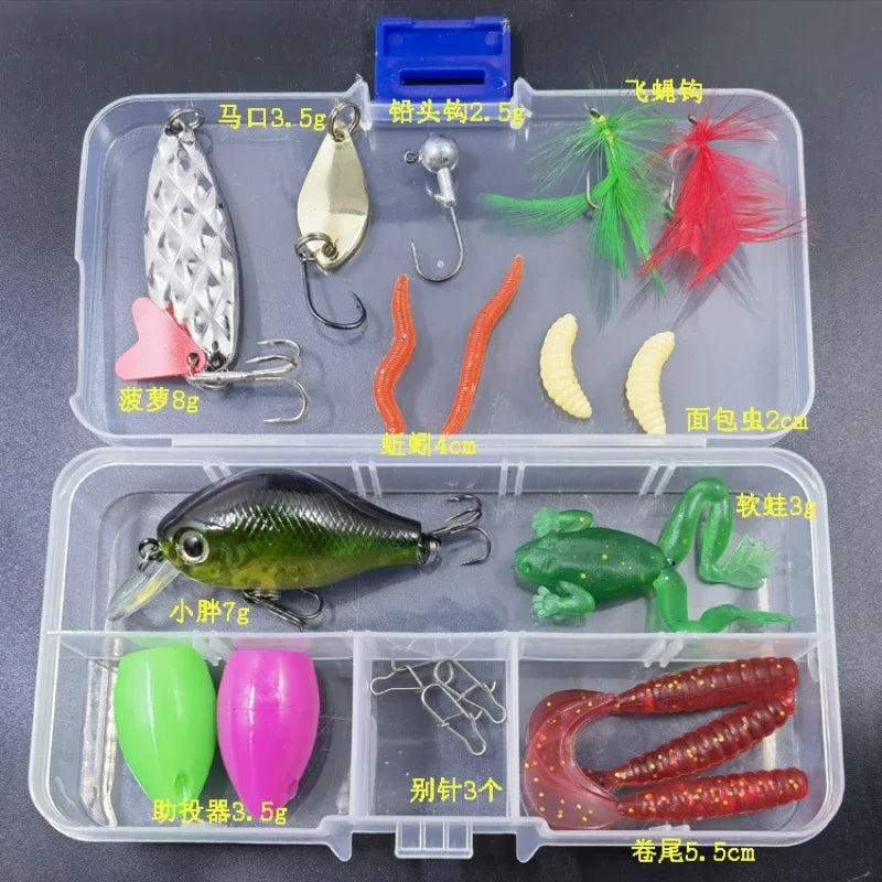 Big Mixed Fishing Lure Set Soft and Hard Bait