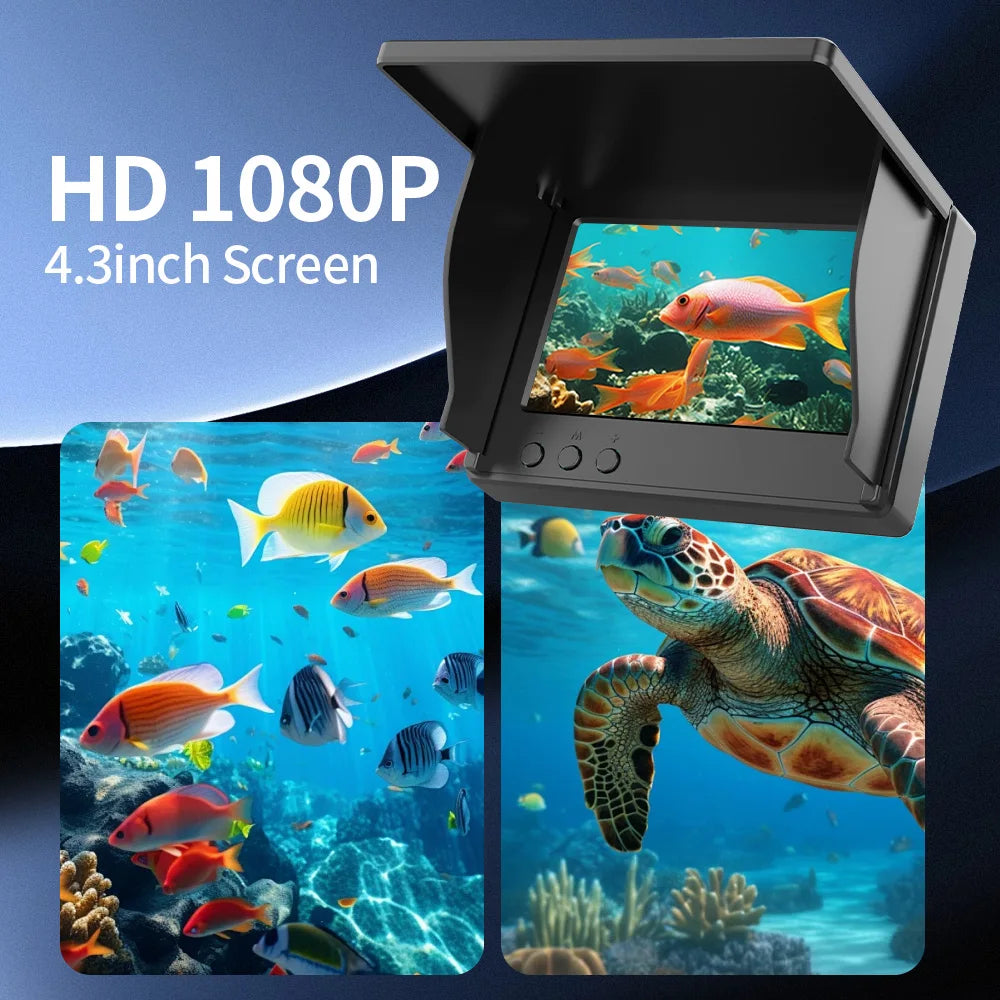 120° Fishing Camera With Night Vision 1080P 4.3 Inch LCD