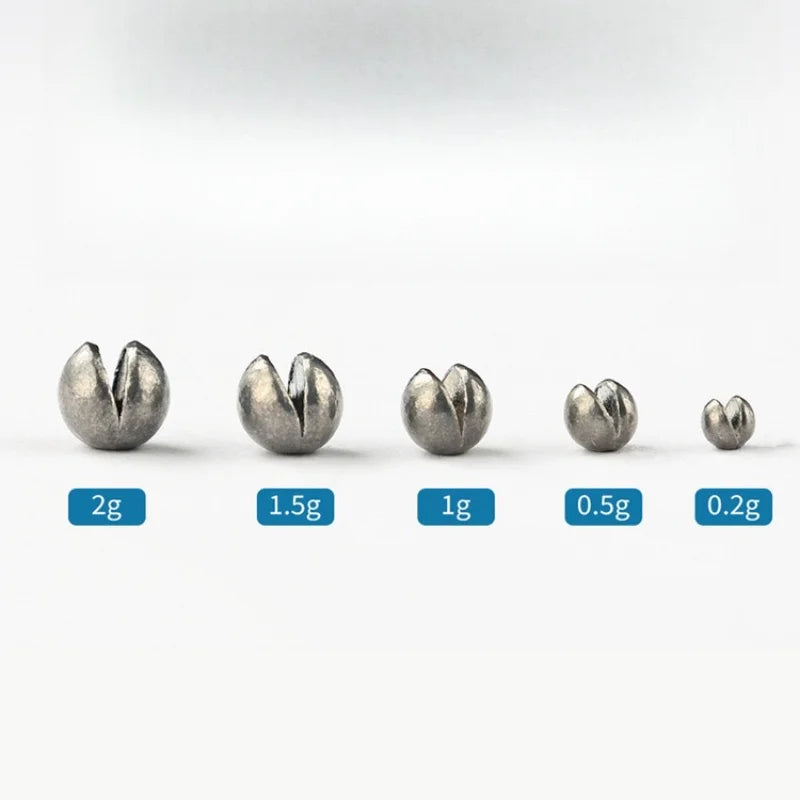 50pcs High Quality Lead Fishing Sunken Gear with Convenient Storage Box