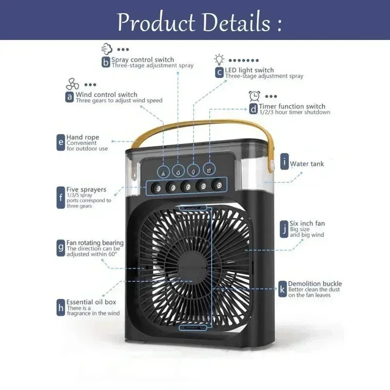 3 In 1 Fan AIr Conditioner Air Cooler Humidifier