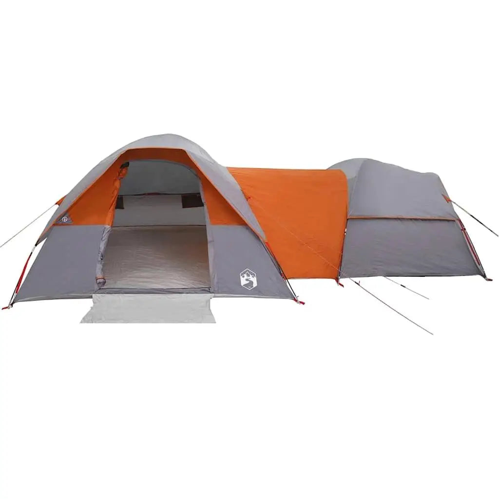 5-Person Waterproof Camping Tent in Grey & Orange