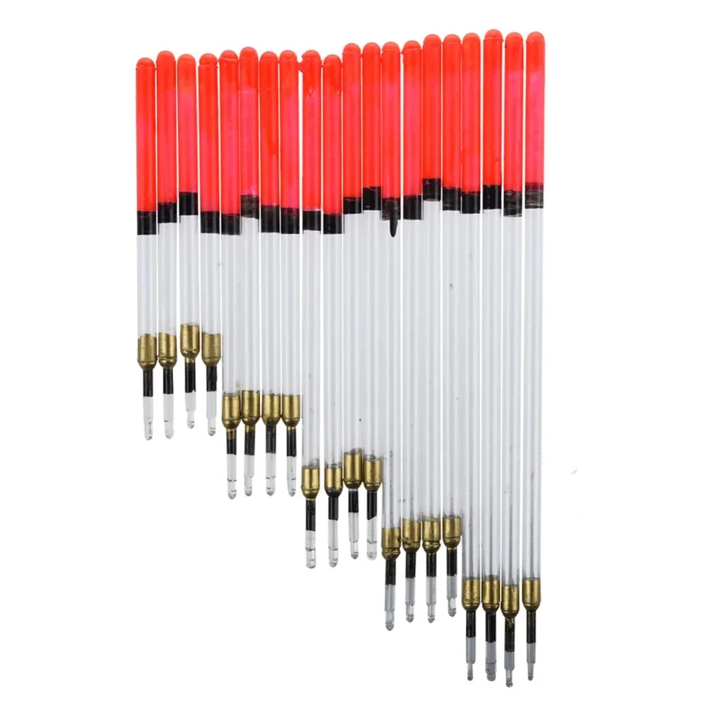 20 Pcs Waggler Floats Transparent Pipe Drift Loaded Coarse Carp Feeder Fishing Accessories