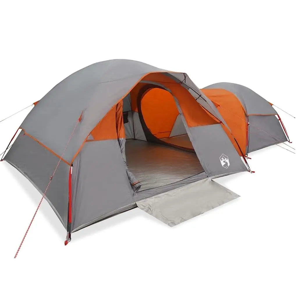 5-Person Waterproof Camping Tent in Grey & Orange