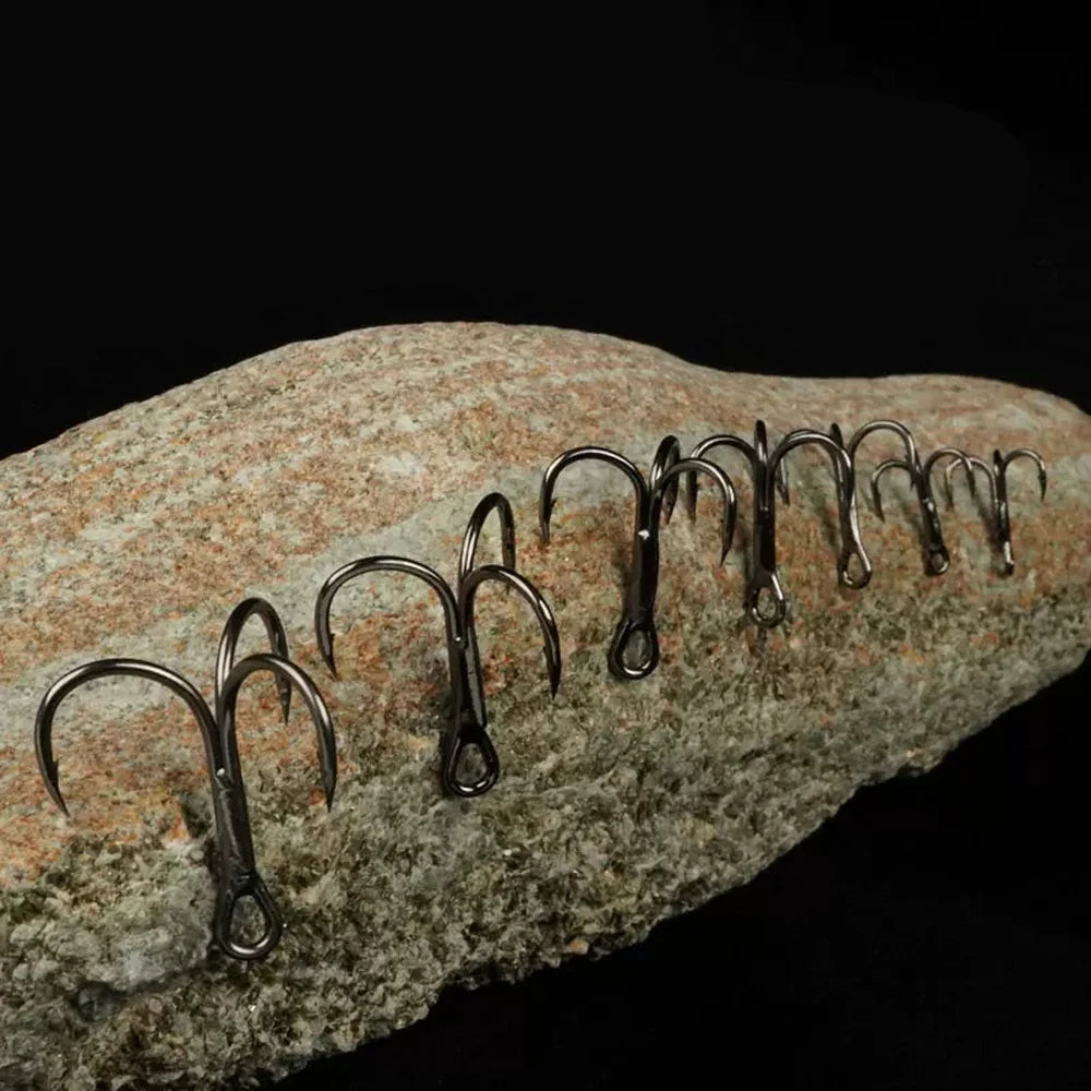50pcs/box Mix Treble Fishing Hooks Kit