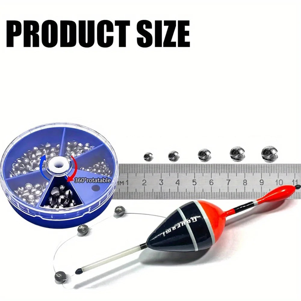 Weight Sinkers 205pcs/box 5 Sizes Split Shot Sinkers