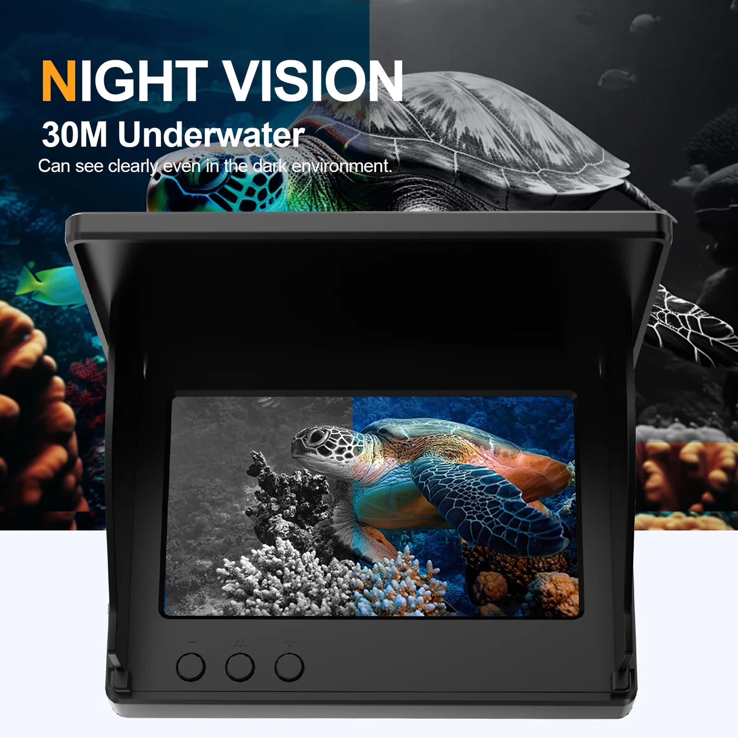 120° Fishing Camera With Night Vision 1080P 4.3 Inch LCD