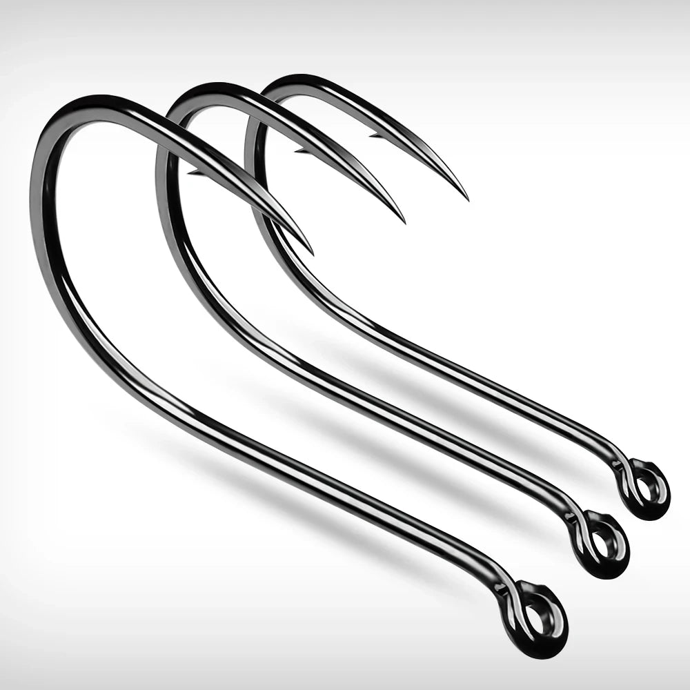 PROBEROS 50Pcs/lot Carbon Steel Barbed Fishhook