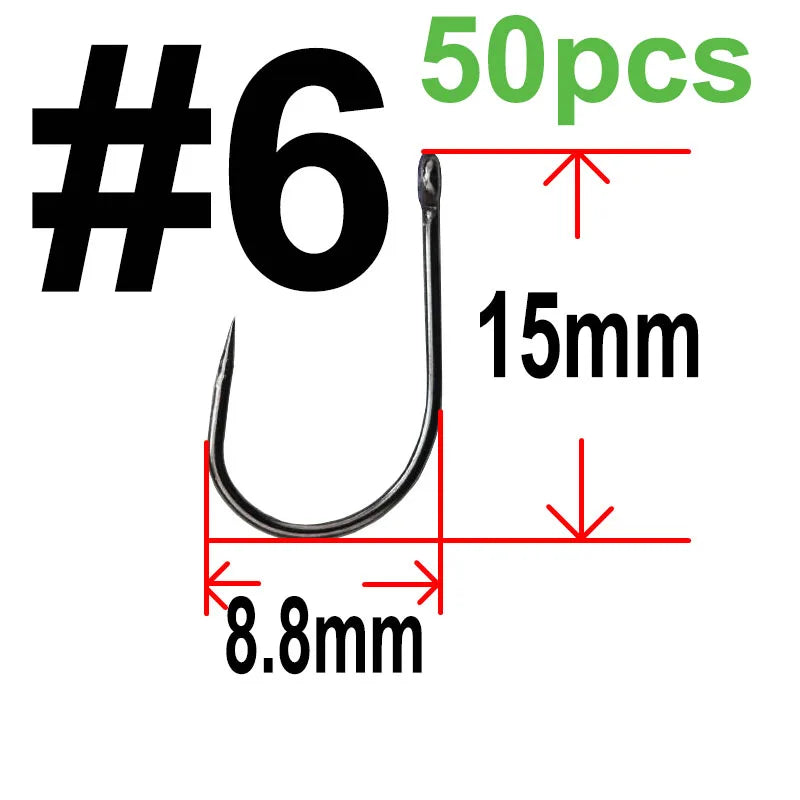 Non-barb barbless Circle Carp Fishing Hooks with Hole