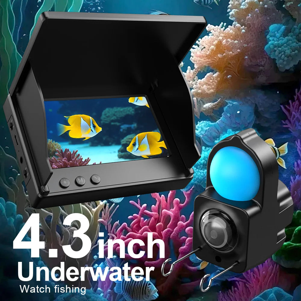 120° Fishing Camera With Night Vision 1080P 4.3 Inch LCD