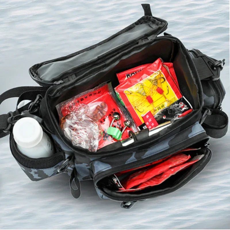 Fishing tackle, shoulder bag, storage bag, portable fishing rod holder