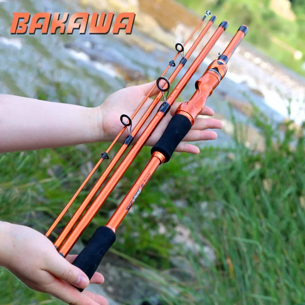 BAKAWA Casting Spinning Fishing Rods 1.8M and 2.1M 4 Section