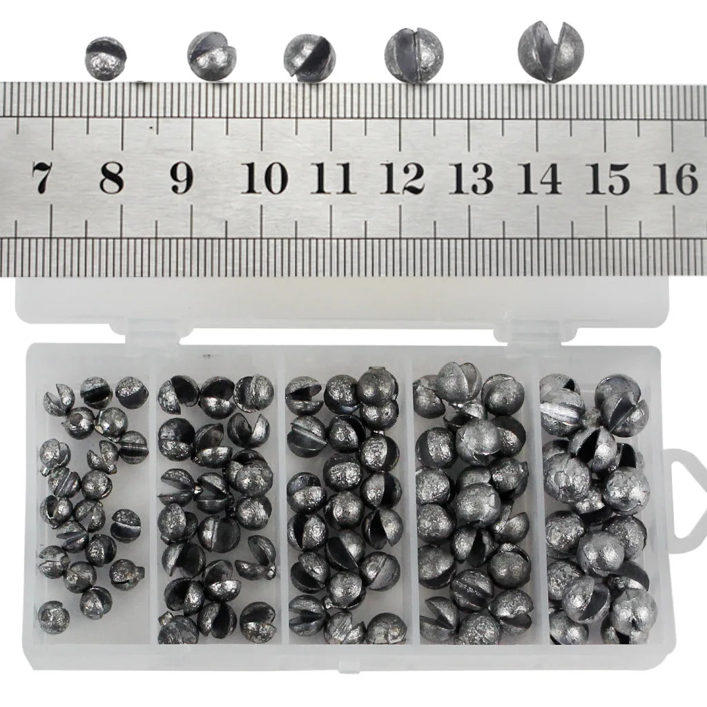 50pcs High Quality Lead Fishing Sunken Gear with Convenient Storage Box