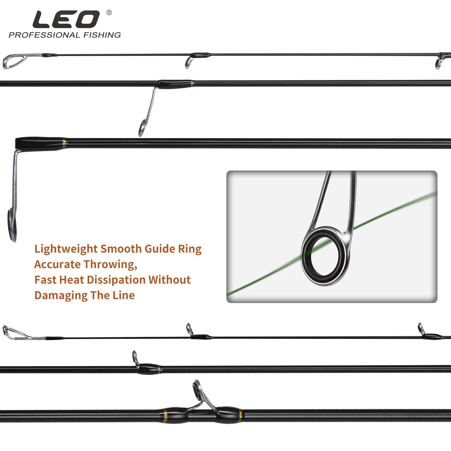 LEOFISHING Carbon Fishing Rod 1.56M&1.8M