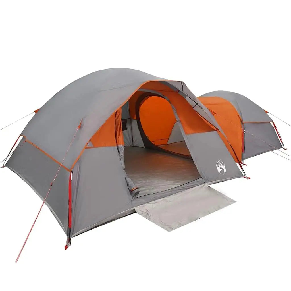 5-Person Waterproof Camping Tent in Grey & Orange