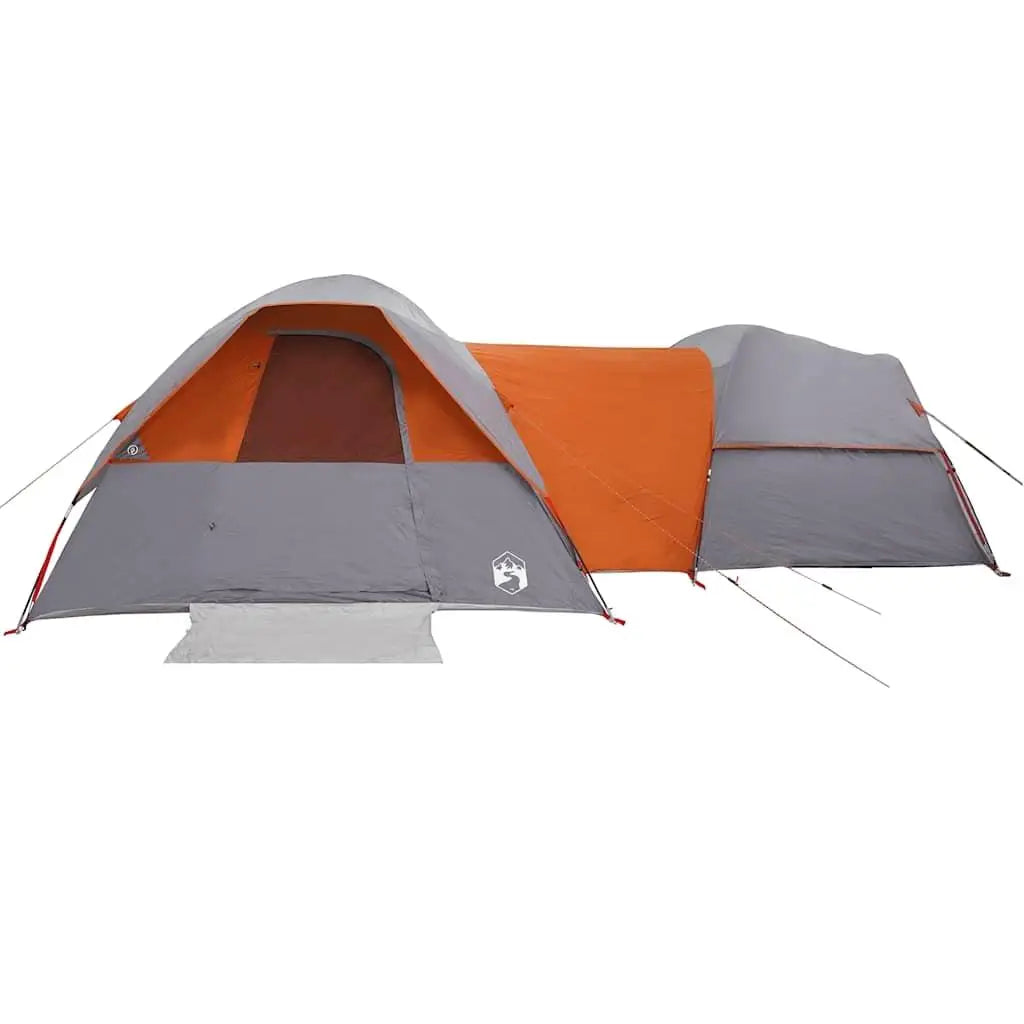 5-Person Waterproof Camping Tent in Grey & Orange