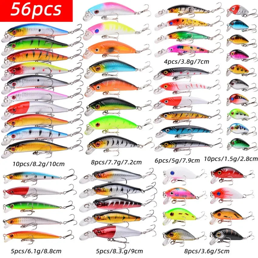 56/28/12/10/4pcs Fishing Lures Kit