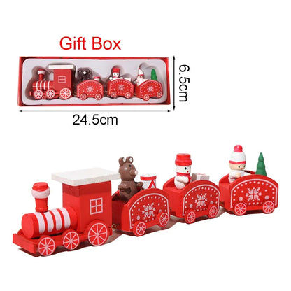 Christmas Wood Train Decoration