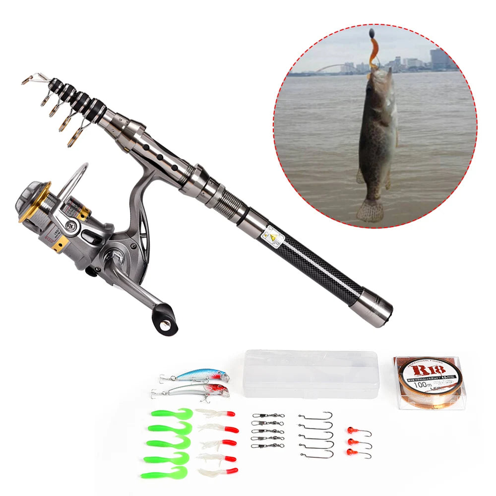 Lixada Fishing Rod and Reel Full Kit