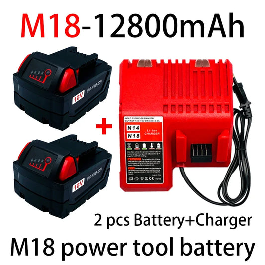 New Milwaukee M18 battery / charger 18V 12800mah