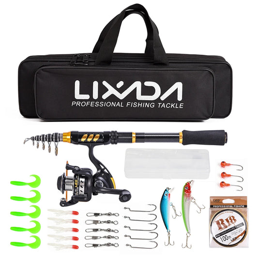 Telescopic Fishing Rod and Reel Combo Full Kit