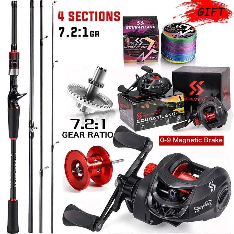 Sougayilang Fishing Rod Reel Combo