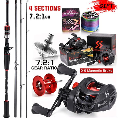 Sougayilang Fishing Rod Reel Combo