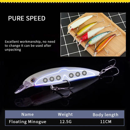 14G 11CM Fishing Lure With Tungsten Ball System Minnow