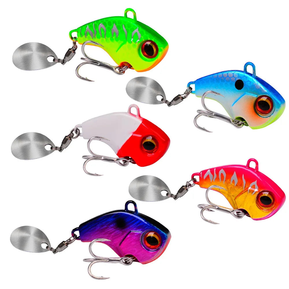 Wobble Rotating Metal Vibration Bait Fishing 6g 15g 28g Artificial Hard Baits Spinner Spoon Lure Pesca
