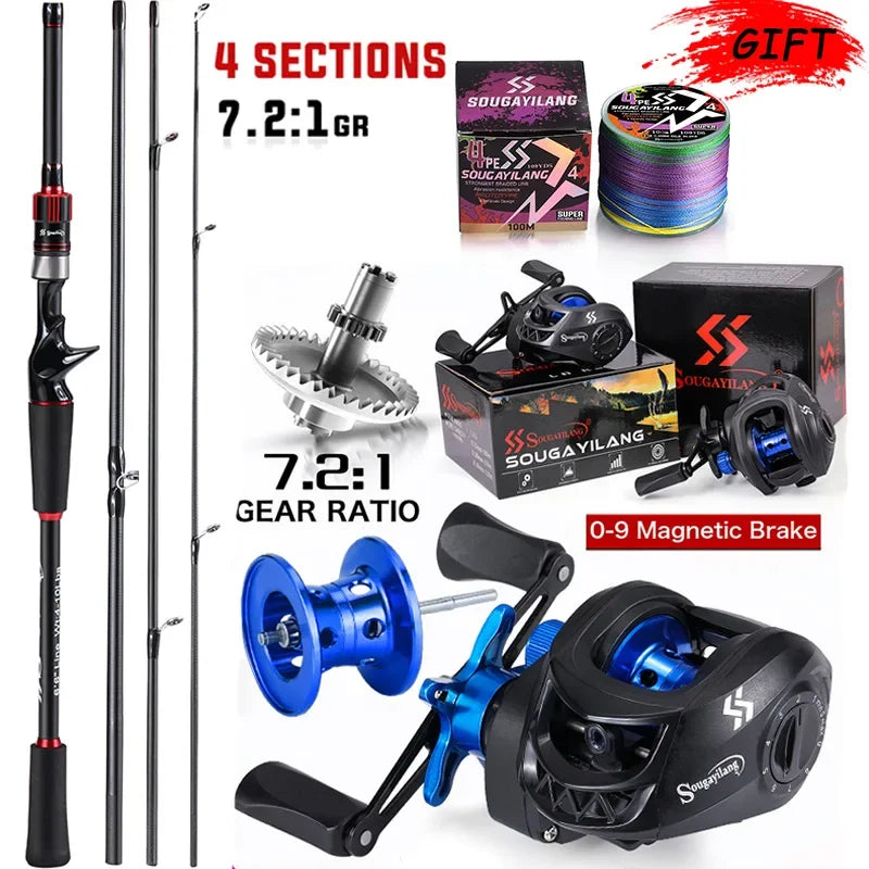Sougayilang Fishing Rod Reel Combo