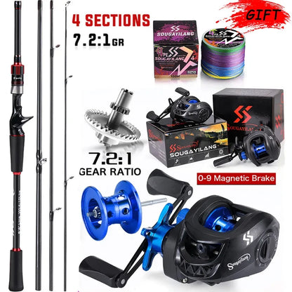 Sougayilang Fishing Rod Reel Combo