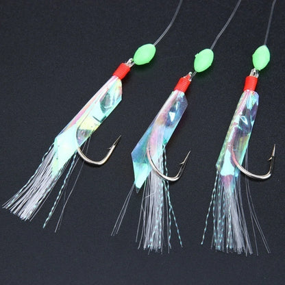 5 Pcs Multi-Colour Soft Silverskin Fishing Lure Set