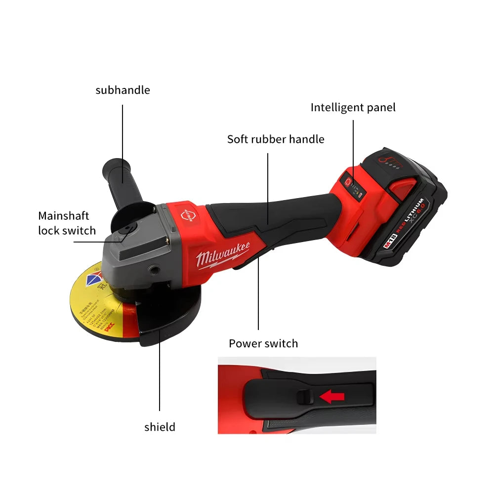 Milwaukee 125mm/100mm Brushless Angle Grinder