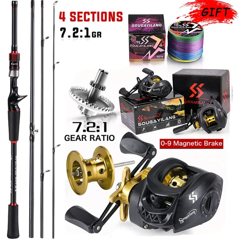 Sougayilang Fishing Rod Reel Combo