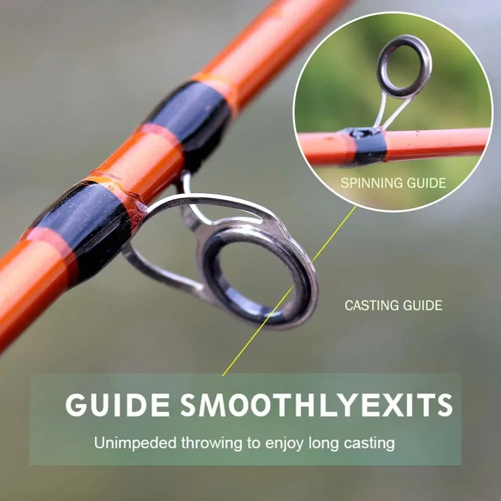 BAKAWA Casting Spinning Fishing Rods 1.8M and 2.1M 4 Section