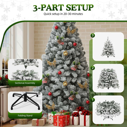 6ft Snow Flocked Artificial Christmas Tree