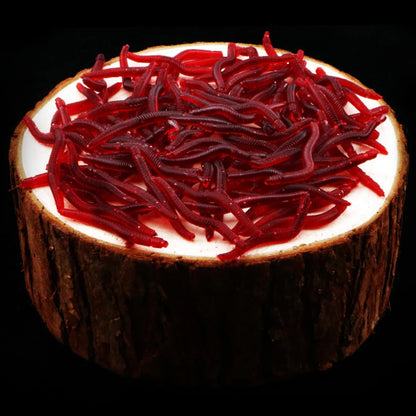 Lure Red Bait Worms Plastic