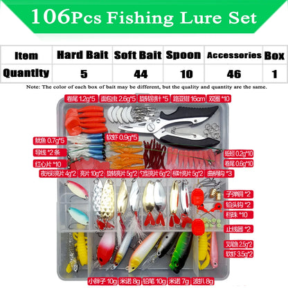 Fishing Lure Kit Soft and Hard