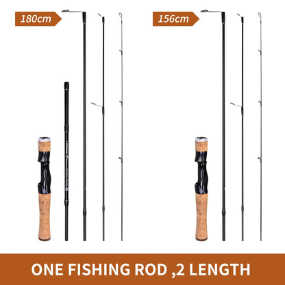 LEOFISHING Carbon Fishing Rod 1.56M&1.8M