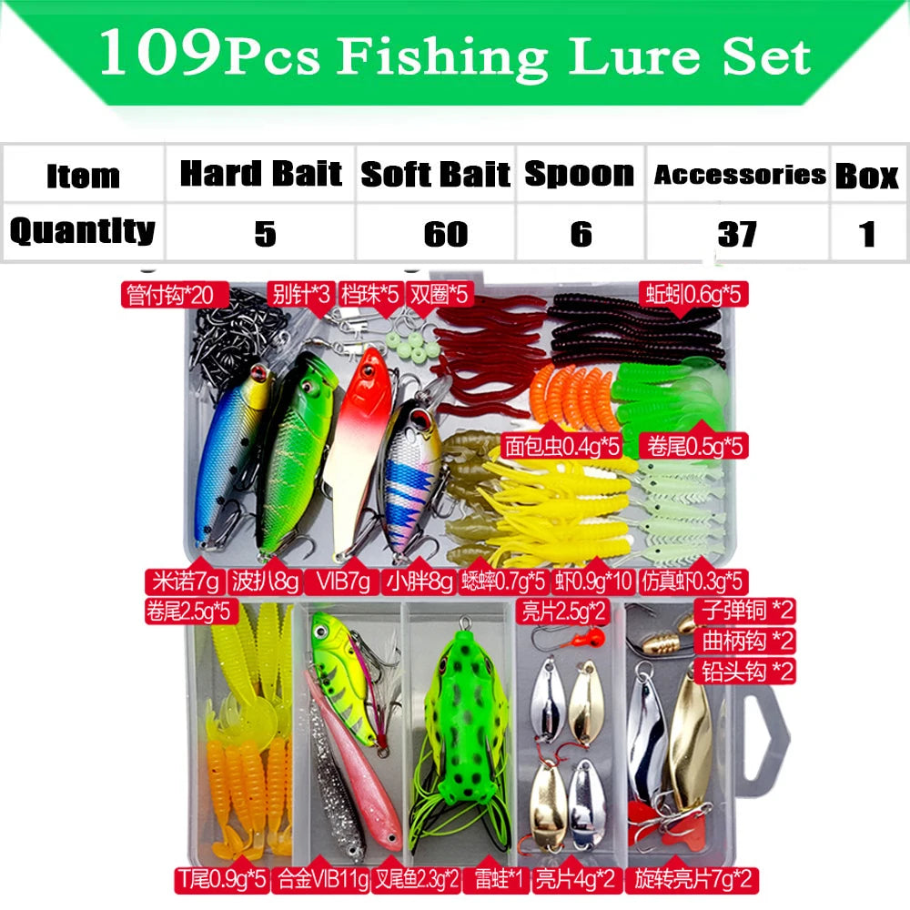 Fishing Lure Kit Soft and Hard
