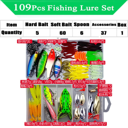 Fishing Lure Kit Soft and Hard